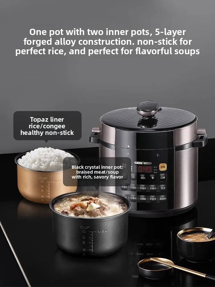 

Electric Pressure Cooker 5L Large Capacity Multi-functional Rice Cooker Official Authentic