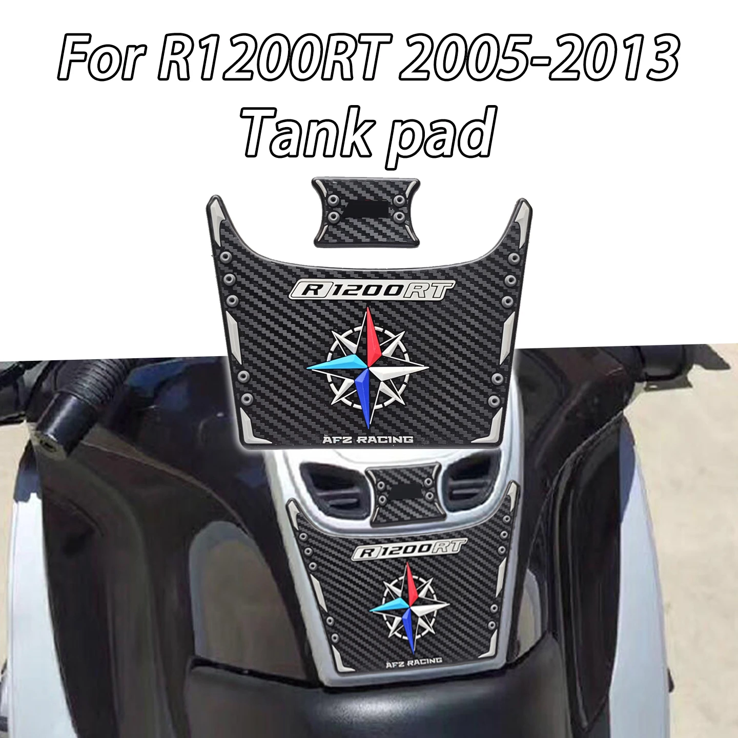 

For BMW R1200RT R 1200RT R1200 2005-2013 Motorcycle 3D Tank Pad Rubber Protective Sticker Decorative fuel tank sticker Tank grip