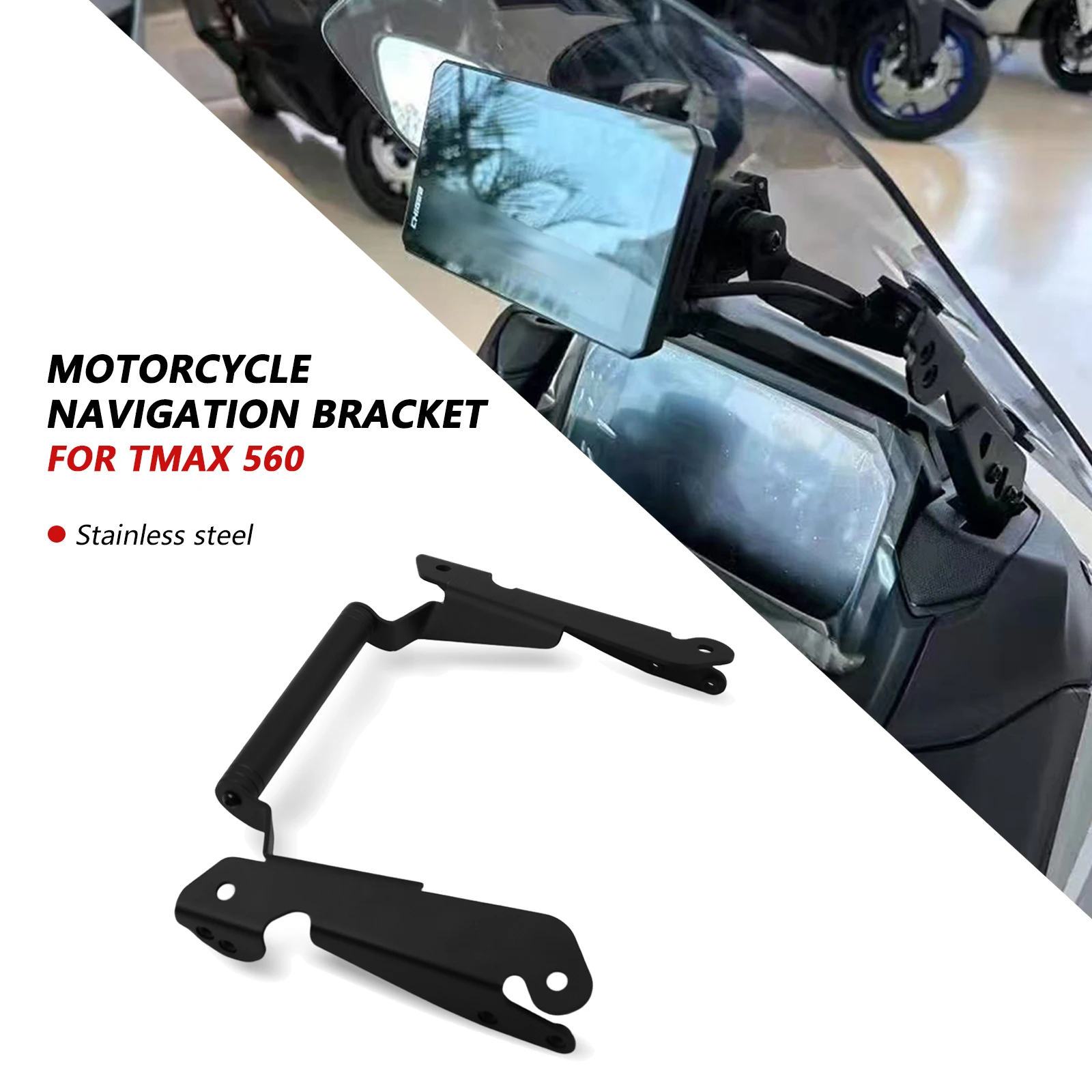 

For T-max 560 TECH MAX 2025 Windscren Bracket Mount Smartphone GPS Holder Navigation Bracket tmax 560 2025