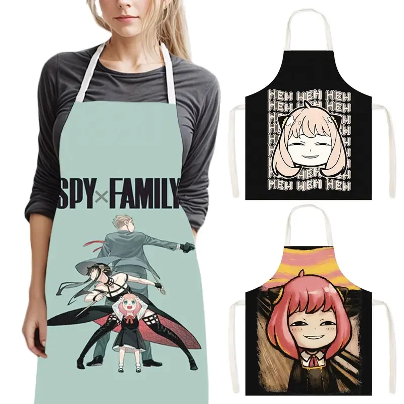 Spy X Family Anime tabliers de cuisine Anya Forger nettoyage ménager tablier pour Salons de manucure barbier Restaurant serveur tablier de cuisine