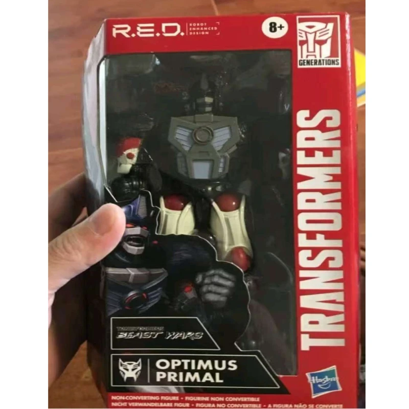 ألعاب 14 سنتيمتر متوفرة في المخزون محول سوبر المنقولة الأحمر أوبتيموس البدائية روبوت نموذج عمل أرقام تحصيل لعشاق