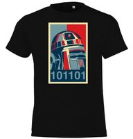 Youth Designz Kinder T-Shirt R2D2 Popart Logo Print Cartoon Star Sterne Wars Fun