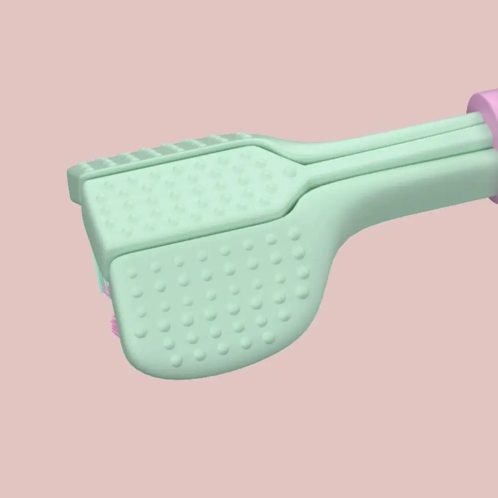 Tongue Scraper Three Sided Children Toothbrush Deep Oral Cleaning Teeth Tongue Scraper Portable Candy Color Baby Oral Cleaner