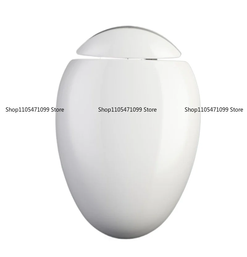 

Egg Type Toilet Seat White Full Set Stainless Steel Vintage Toilet Seat PP Board
