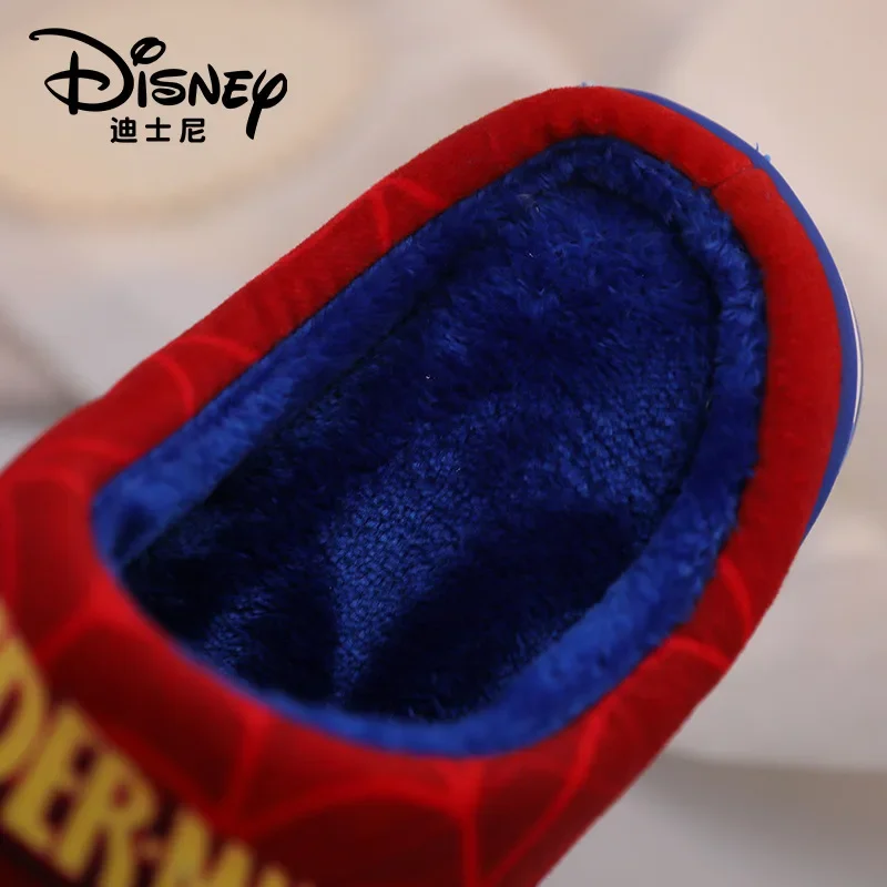 Autumn Winter Baby Boy Cotton Slipper Children Cartoon Spiderman Avenger Captain America Kid Girl Warm Home Indoor Bedroom Shoes