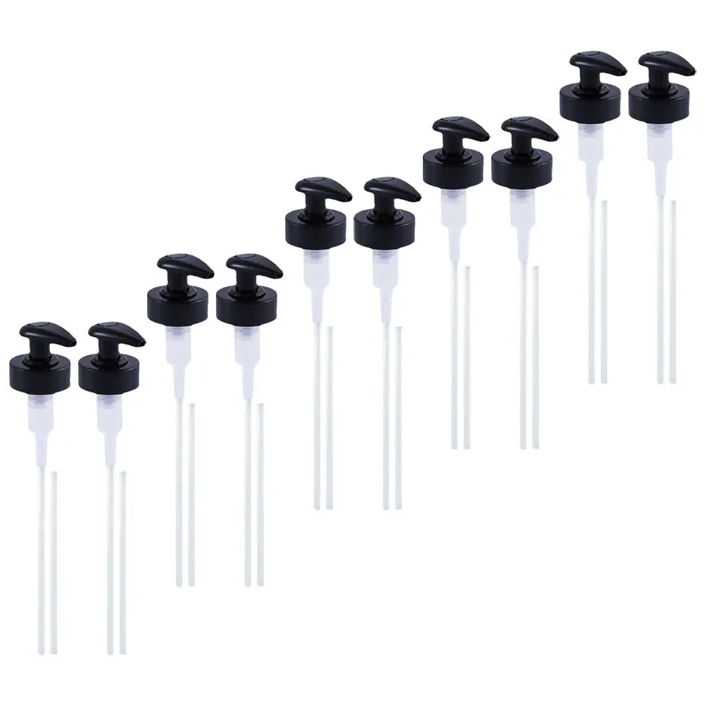 10Sets Plastic Oyster Sauce Bottle Nozzle Press Pump Head Upgrade Replacement for Ketchup Syrup Oil Bottles Elegant Kitchen