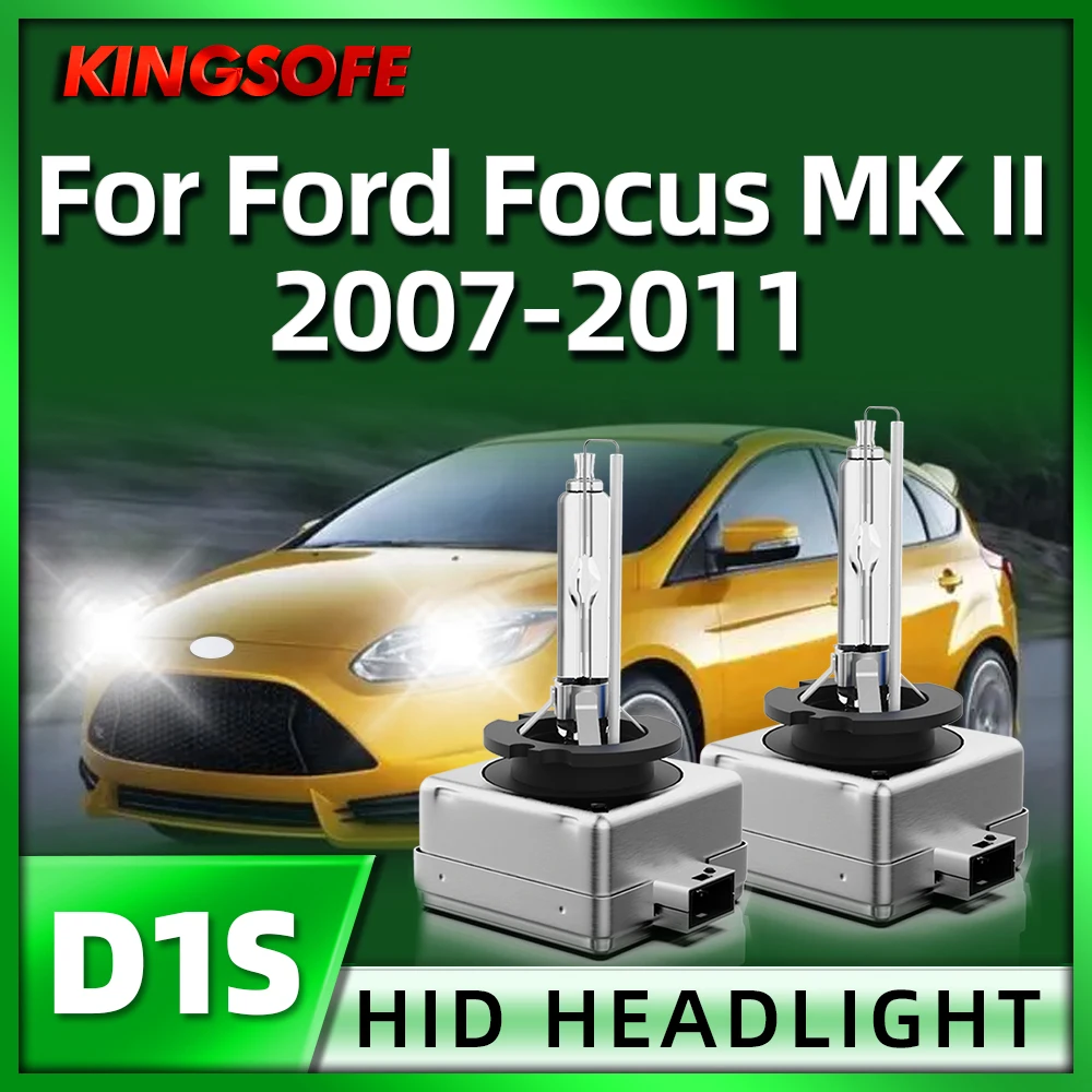 

KINGSOFE 35W D1S Replacement HID Headlight Xenon Bulb 6000K Headlamp For Ford Focus MK II 2007 2008 2009 2010 2011