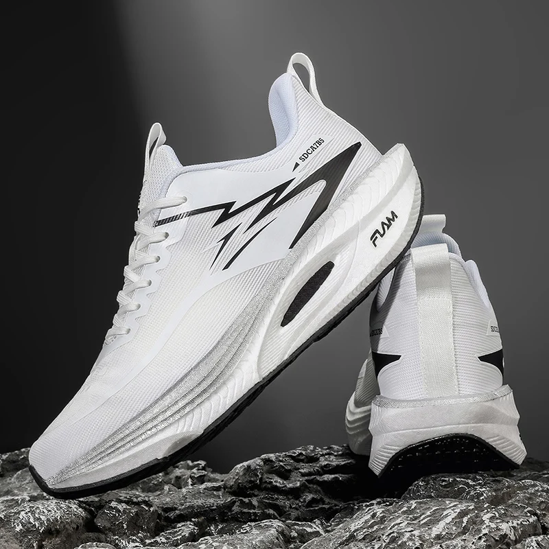 Marathon Men Running Shoes Carbon Board Speciality Jogging Sports Breathable Lightweight Women's Athletic Leisure Sneakers﻿