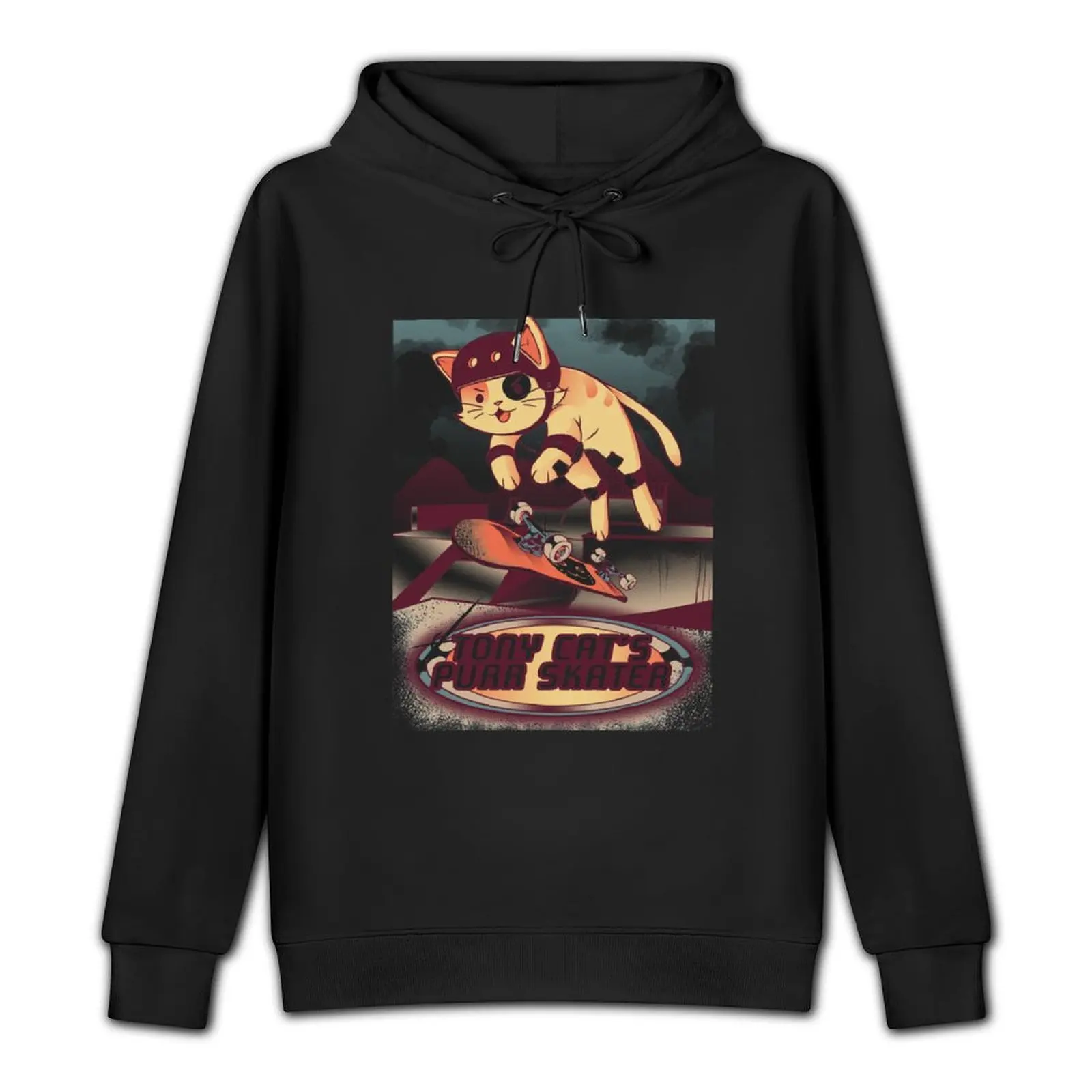 Tony Cat's Purr Skater Pullover Hoodie clothes for men mens hoodies