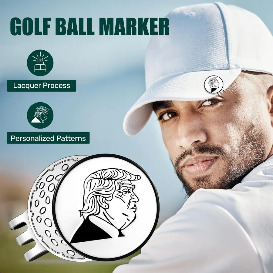علامة كرة جولف مضحكة مع مشبك قبعة مغناطيسي، علامة كرة، مشبك قبعة، إكسسوارات جولف، هدية رائعة للرجال والنساء