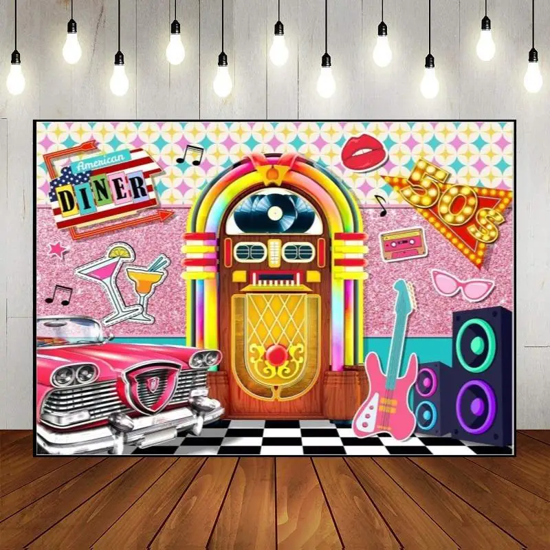 

80's 90's Background Photo Banner Party Backdrop Custom Graffiti Photography Rock Guitar Theme Music Wall Radio Blues Soul