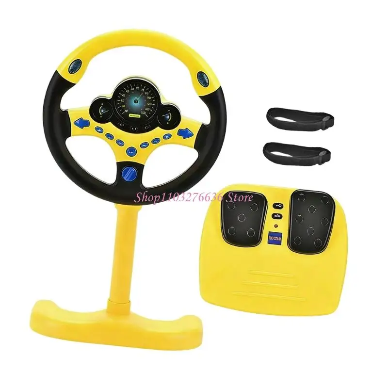 R6FD Durable ABS Plastic Kids Steering Wheel Toy Driving Simulation For Safe And Engaging Road Trips
