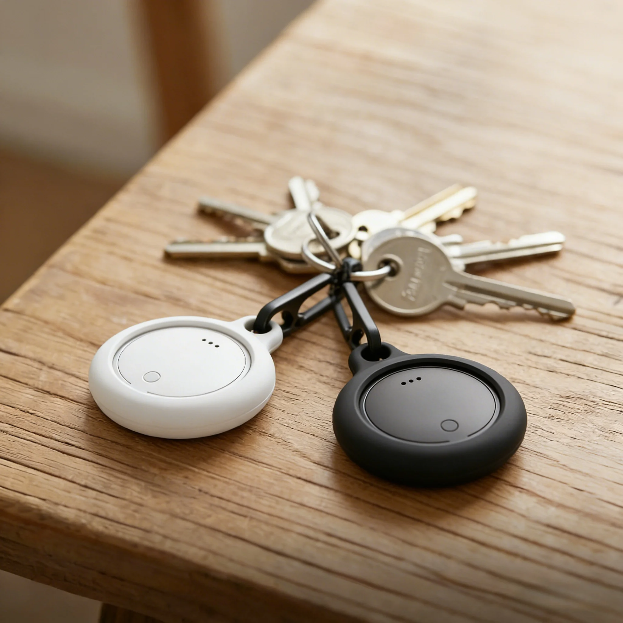7 Day Location Record IOS Android Smart Round Anti Lost Locator Replaceable Battery IPX6 KeyChain Free App Item Finder