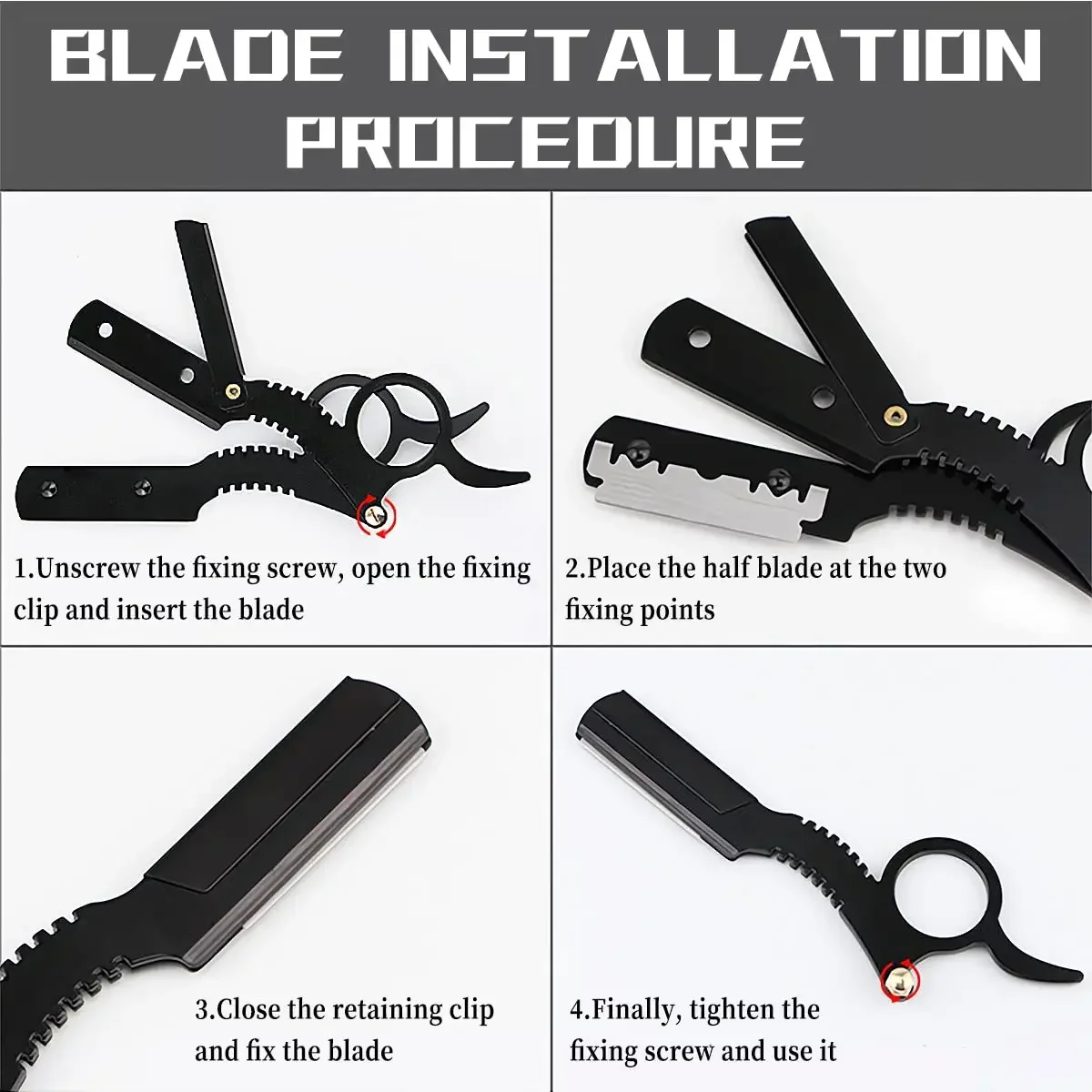 Maquinilla de afeitar Manual para pulgar, afeitadora de cejas y barba con borde recto, afeitadora de depilación para hombres, recortadora de peluquero, cuchillas reemplazables