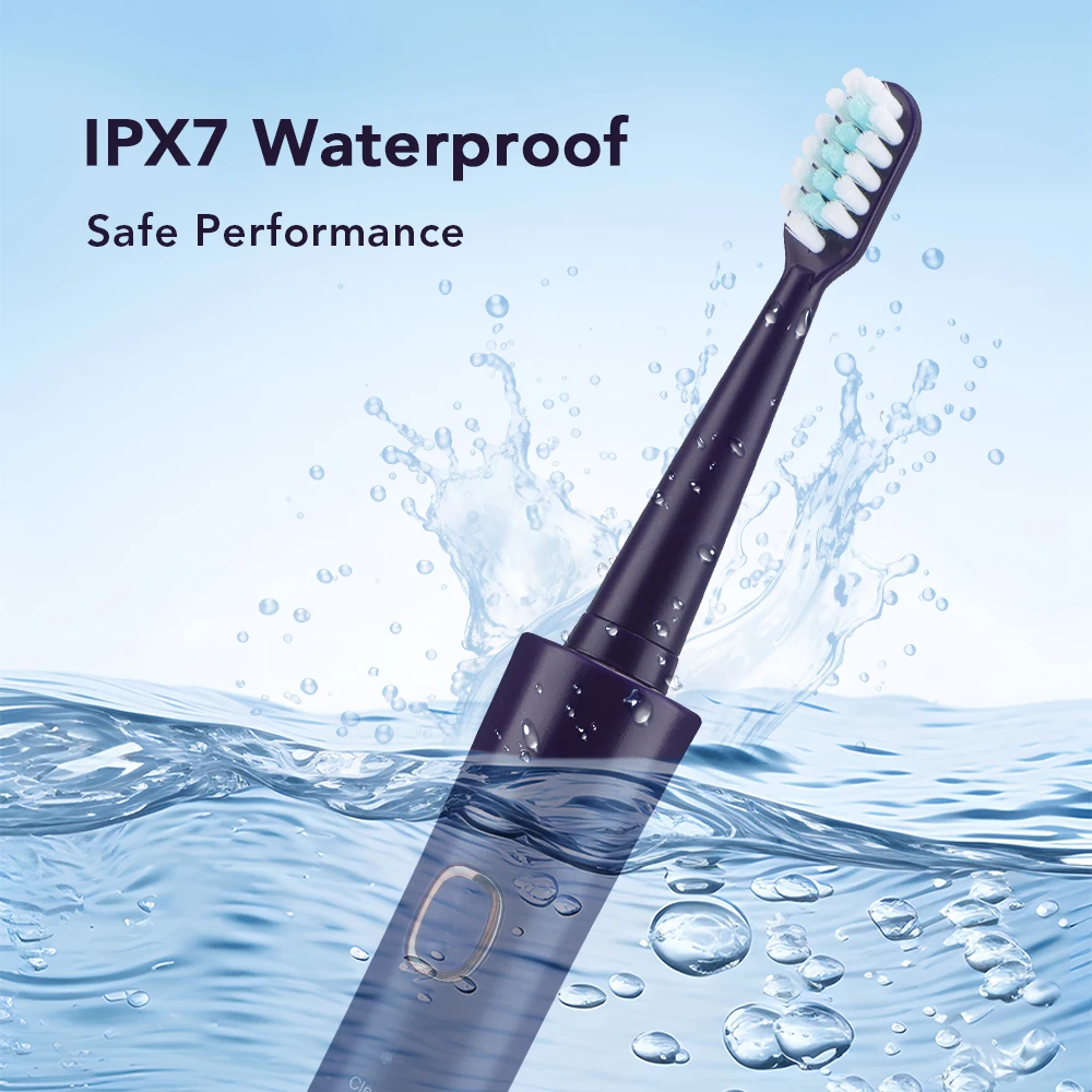 Adult Men Women Sonic Electric Toothbrush 6 Mode IPX7 Waterproof Rechargeable Timer Teeth Whitening Plaque Tartar Clean Removal
