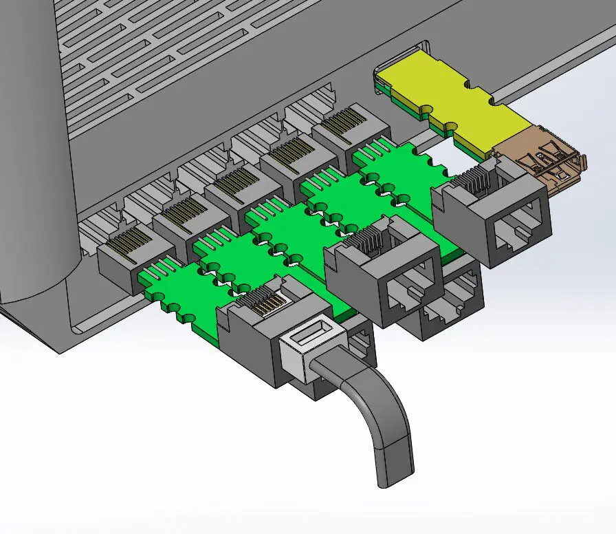 RJ45 Test Fixture RJ45 Test Adapter Gigabit Ethernet Port Testing Adapter