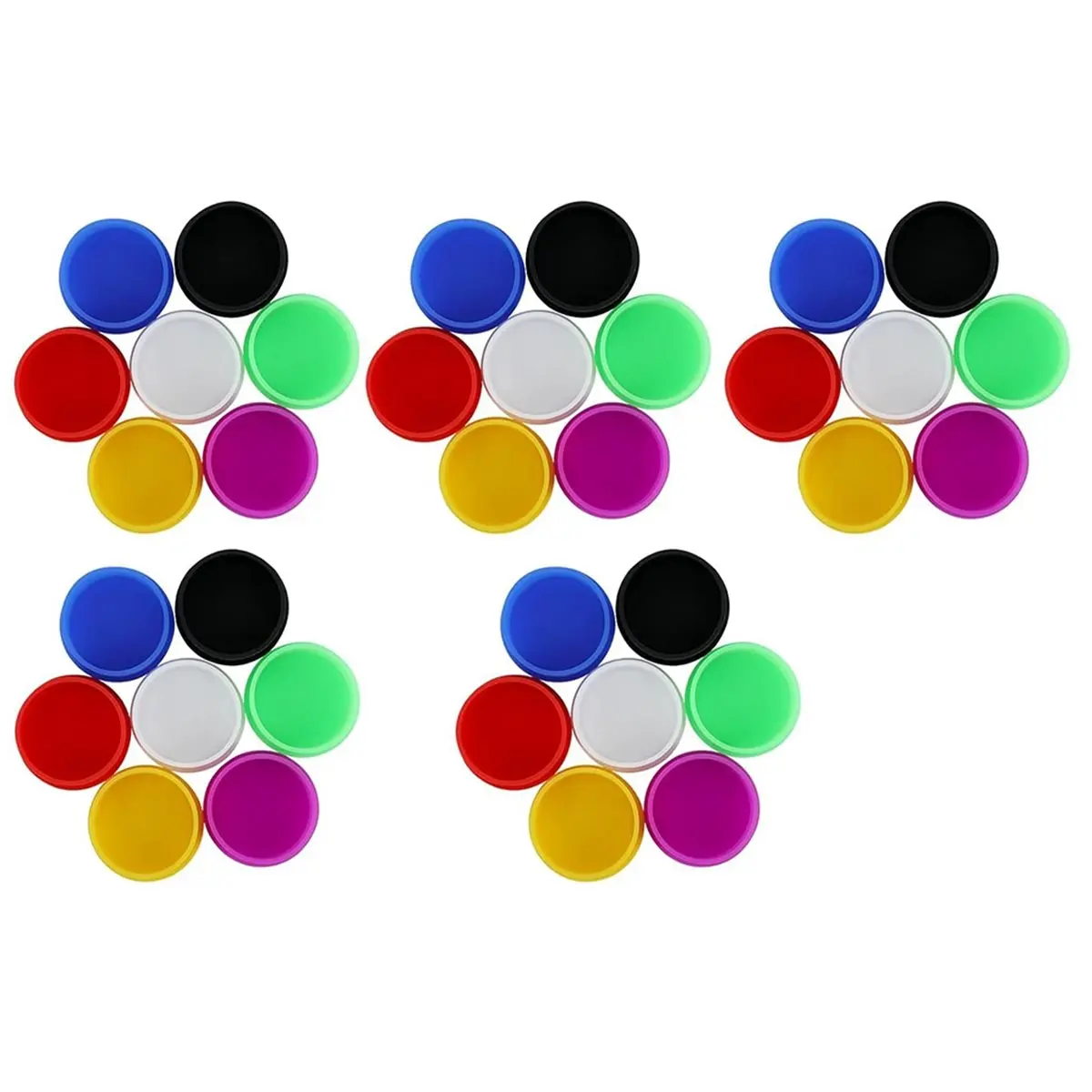 DT38 35-Pack 3ml Glass Vials with Color-Coded Silicone Caps for Daily Organization, Leakproof and Reusable