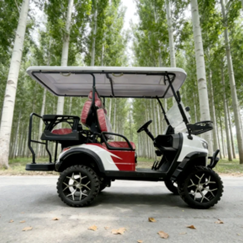 

2026 Высокий комфорт, самые продаваемые тележки для гольфа, цена, электрическая тележка для гольфа с литиевой батареей и гоночным автомобилем CE Livery для поля для гольфа