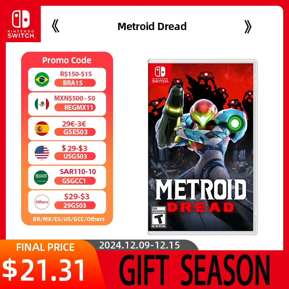 Nintendo Switch Game Metroid Dread TV Tabletop Handheld Play Modes Genre Platformer Action for Switch OLED Lite Console