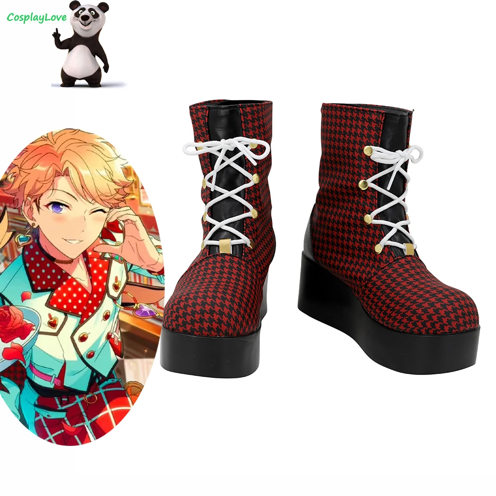 

Игровой ансамбль CosplayLove Stars Narukami Arashi Nagumo Tetora Himeru, красные туфли для косплея, длинные сапоги, кожаные рождественские туфли на заказ