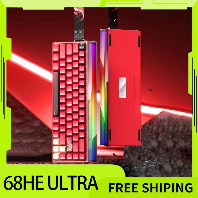 

Aula Hero 68he Ultra Механическая клавиатура Магнитный переключатель Rgb Проводная горячая замена Пользовательские киберспортивные игры Алюминиевый сплав для ПК Подарок