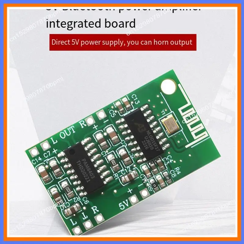 

BAAE CA-8469 5V Bluetooth Amplifier Board PAM8403+CA-6928 Bluetooth Amplifier Module 5.0 Bluetooth Audio Module Durable Easy To