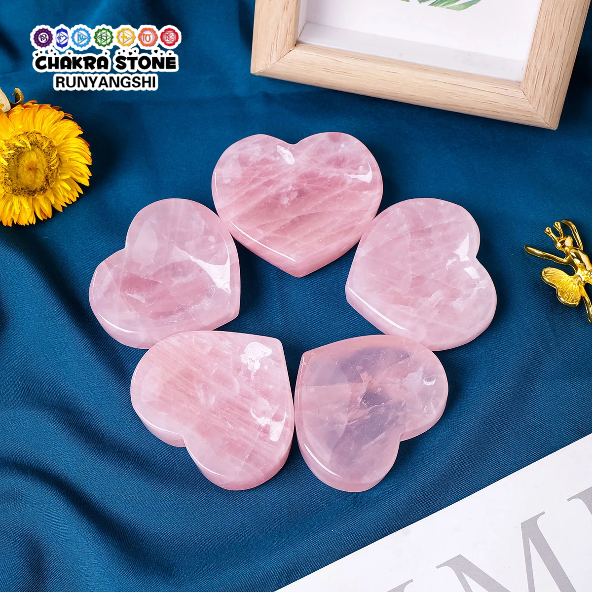 1PC Natural Crystal Rose Quartz Heart Love Shape Bowl Gemstone Carved Home Decor Meditation Pocket Worry Stone Gift Collection