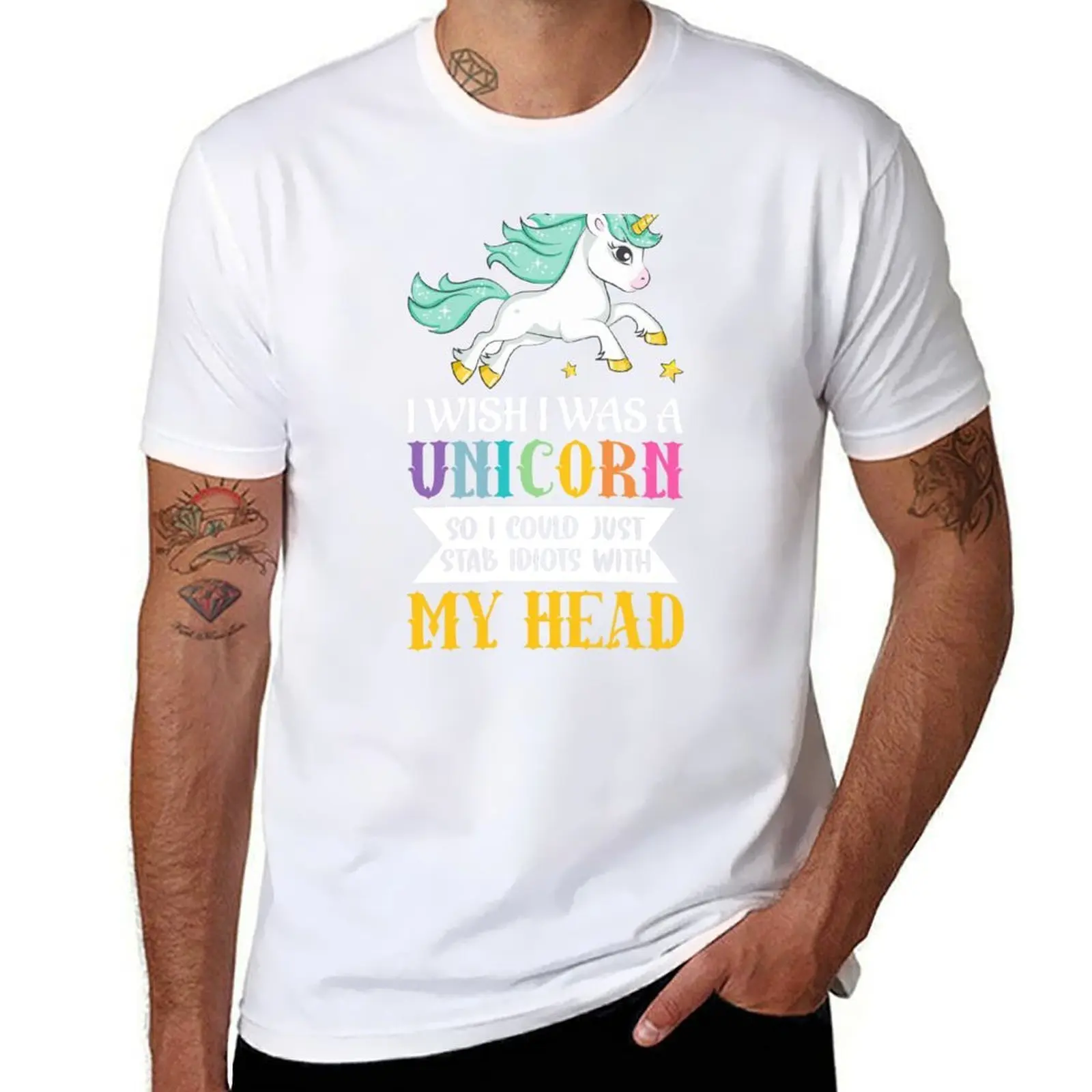 

I Wish I Was A Unicorn T-Shirt man t shirts high quality luxury brand t shirts for man cotton T-Shirt