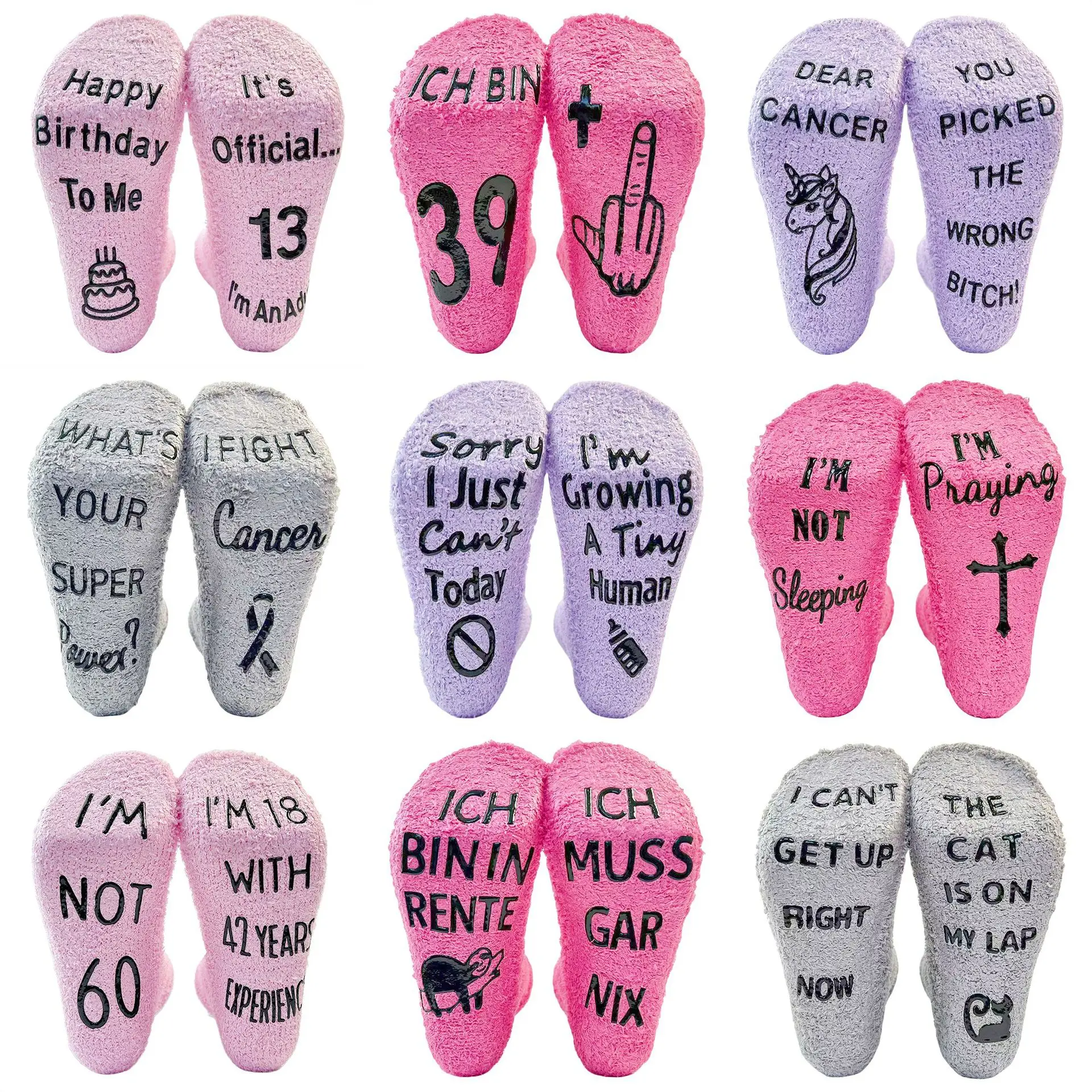 

Athletic Crew Dress Coral Fleece Cake Sock Creative anti-slip Dispensing Floor Men Women Gift 8W158