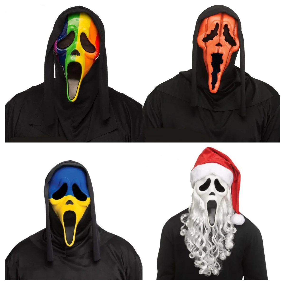 

2025 New Halloween Cosplay Horror Funny Screaming Grimace Mask Scary Latex Headgear Dance Props