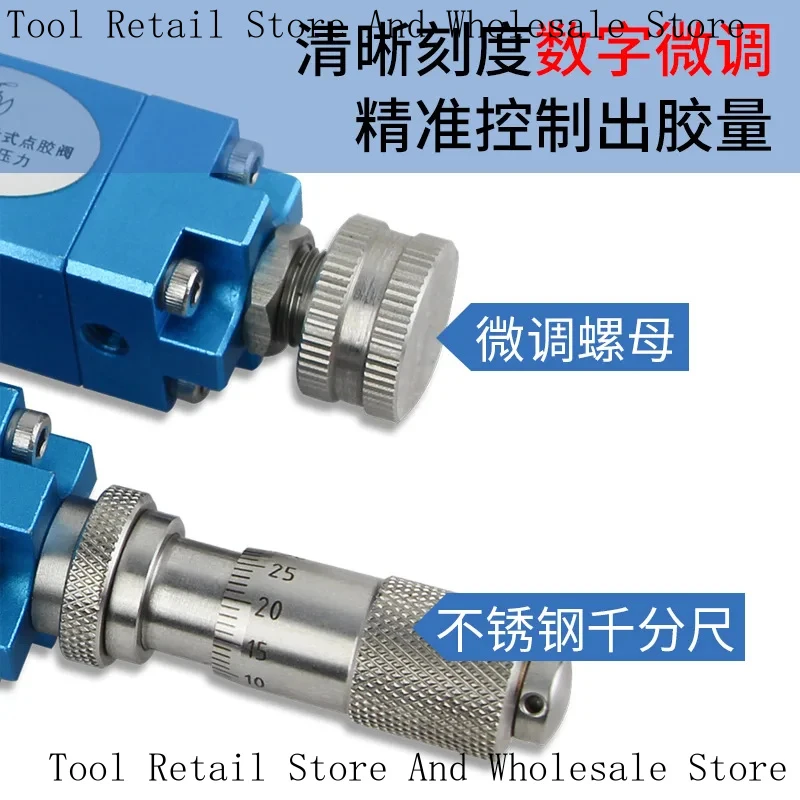 MY2121 Micrometer Thimble Type Dispensing ValvePrecision Single Liquid ValveUV Ink Alcohol Glue ValvePneumatic Promotion