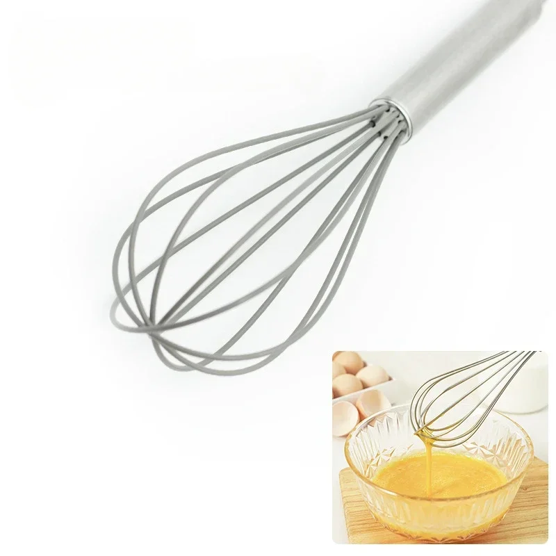 Kitchenware Silicone Baking Tools Heat Resistant Egg Beater Scraper Grease Brush Food Clip Baking Cooking 4-Piece Set