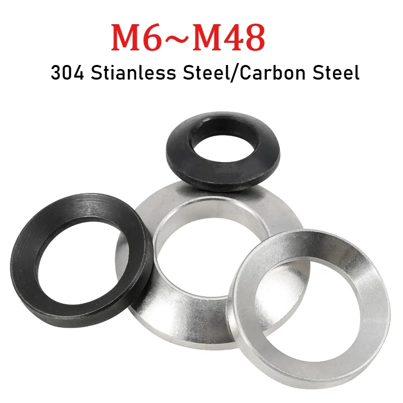 GB849 304 Stianless Steel/GB850 Carbon Steel M6~M48 Spherical Conical Washer Countersunk Washers Concave Convex Cone Gaskets