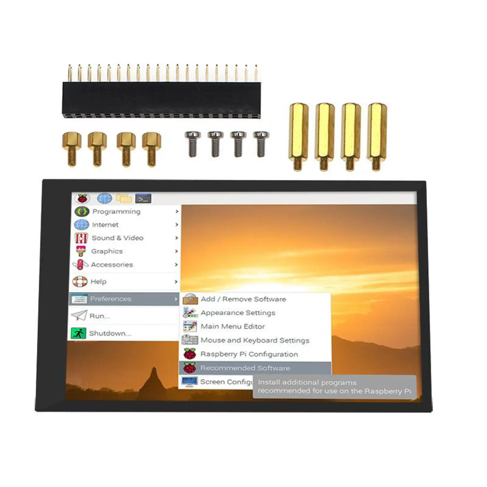 

4-дюймовый сенсорный экран для Raspberry Pi 4, CTP LCD для Pi 4B, 3