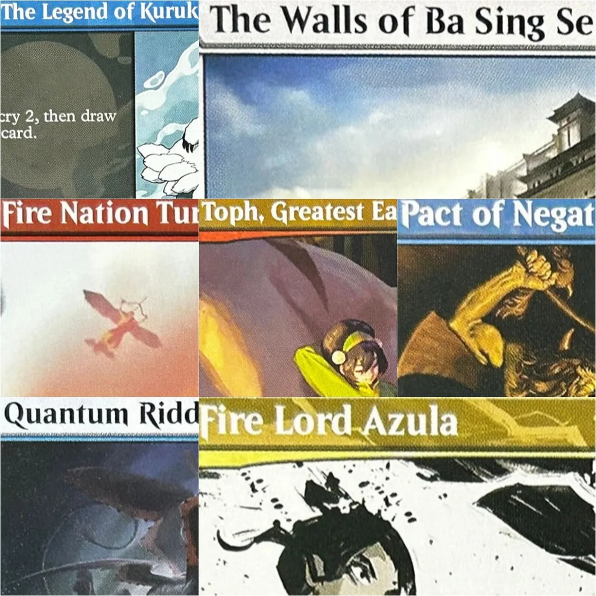 

TLA "Toph, Greatest Earthbender/The Walls of Ba Sing Se" Magical Proxy Cards Top Quality Board Playing Game Trading Cards