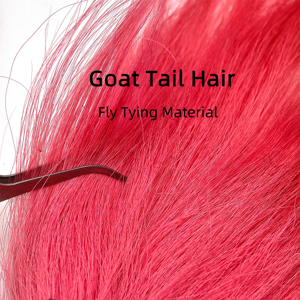 Dyed Natural Goat Tail Hair Fly Fishing Tying Material For Salmon Steelhead Patterns Streamers Wet Flies Lure Knotting - view 4