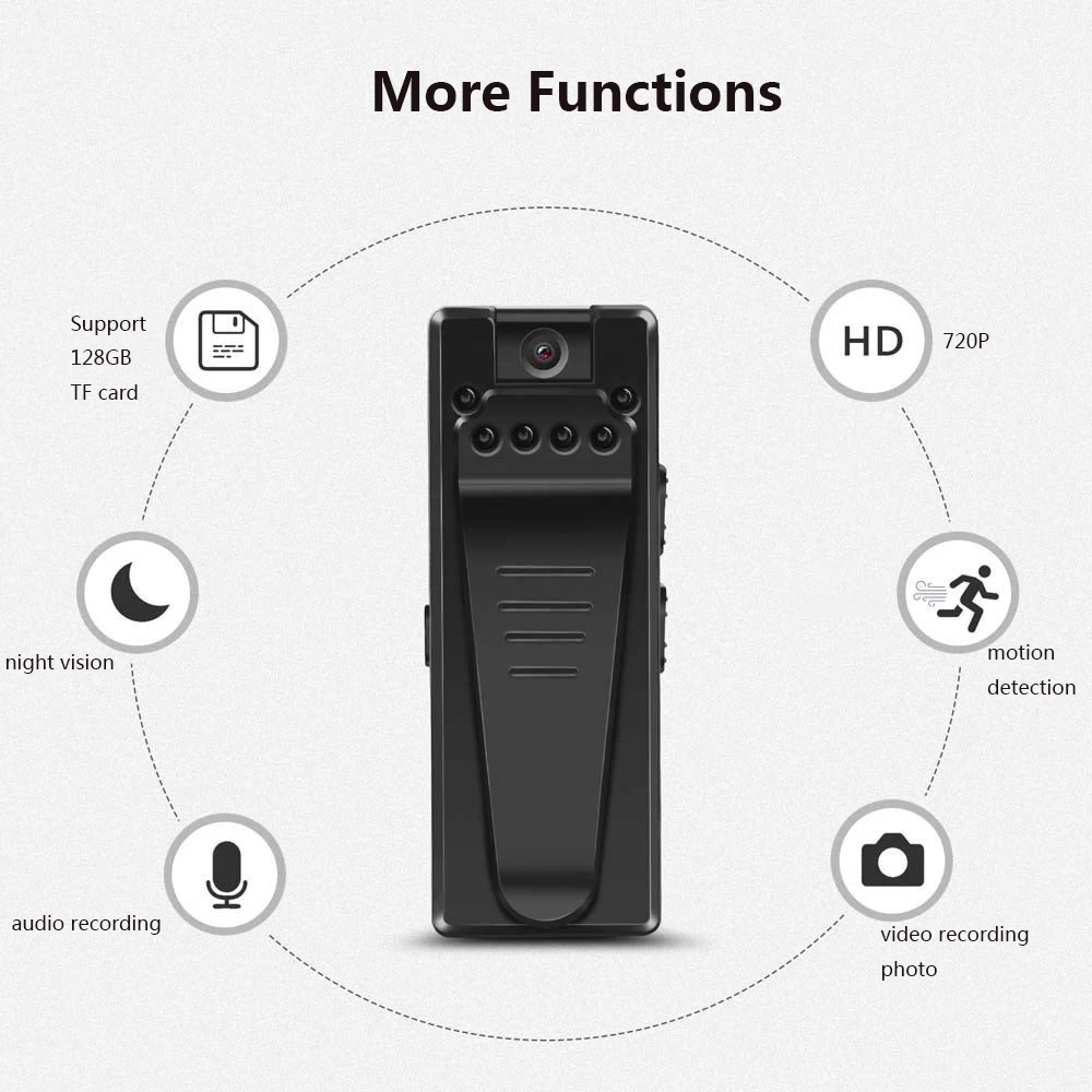 A7 Mini Hunting Camera Infrared HD Micro Video Camera Audio Voice Recorder H.264 Body Recording Sports DVR Camcorder