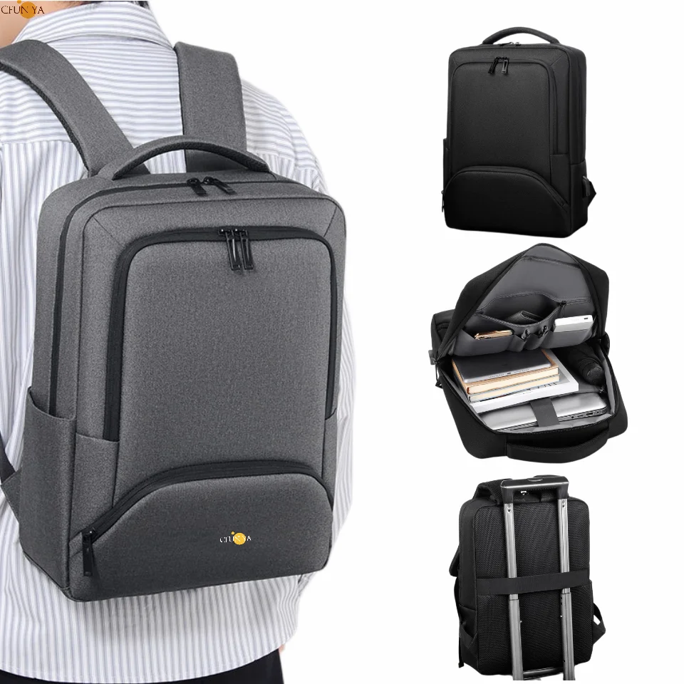 CFUN YA New Fashion Men Business Backpack 15.6 Computer Bag Teen Student Schoolbag Outdoor Knapsack Male Travel Laptop Back Pack