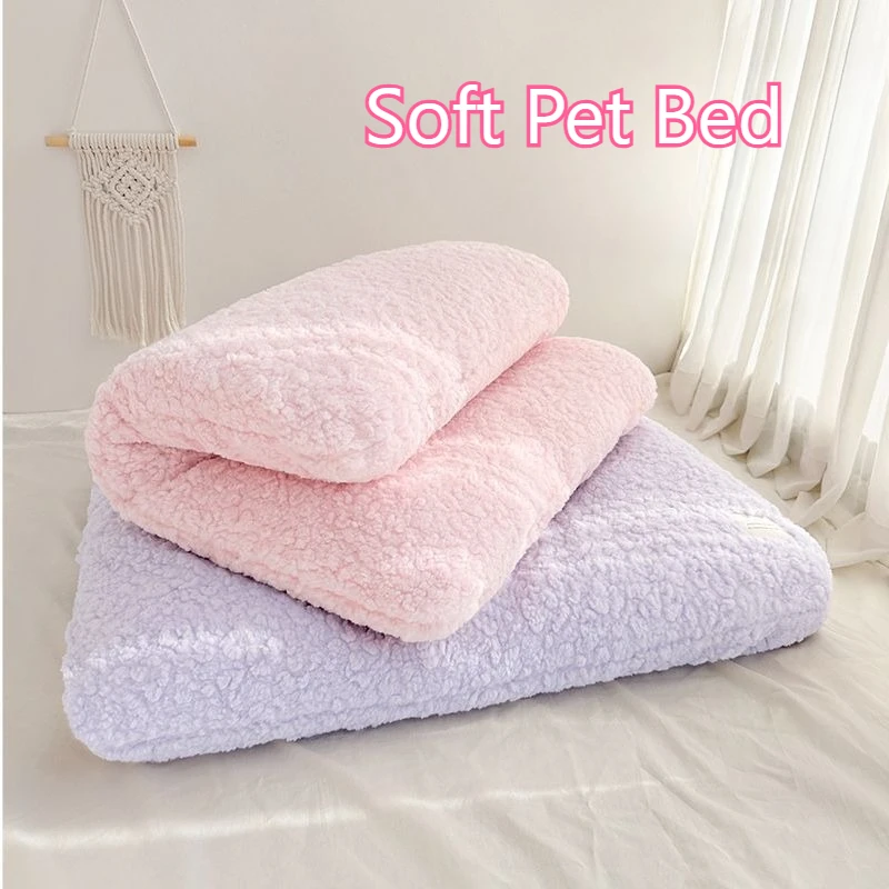 

Коврик-лежанка для собак и кошек, кроликов, лис, утолщенный, пушистый, теплый, комфортный, машинная стирка, прочный, для крупных собак, щенков, подходит для домашних животных