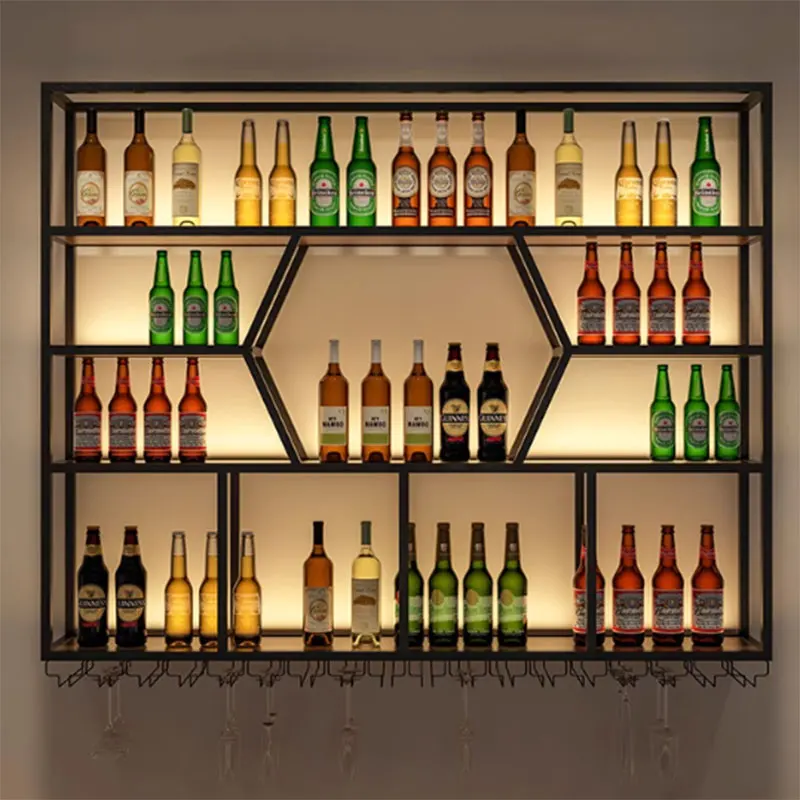 Soporte de exhibición Para botellas de Vino, mueble minimalista Para sala de estar, moderno, Estante Para Bar