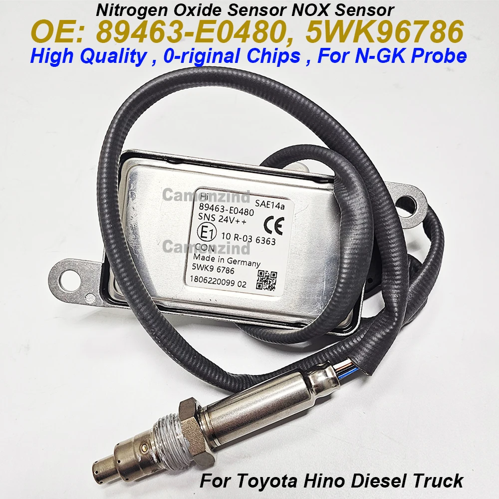 

89463-E0480 5WK96786 Diesel Nitrogen Oxide Sensor NOX Sensor 24V High Quality for T oyota Hino Truck S11480 89463E0480 5WK9 6786