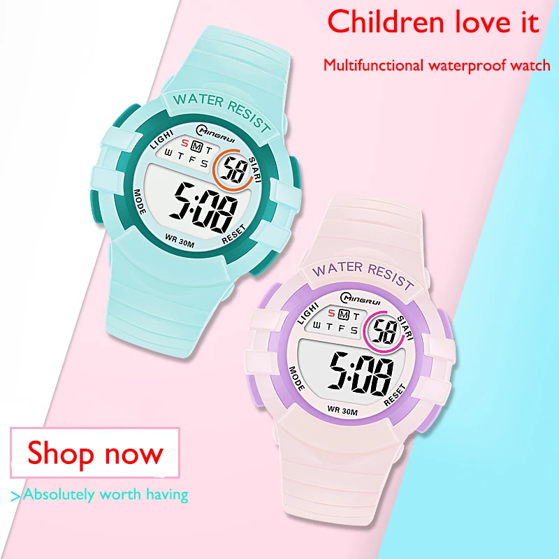 Kinder Elektronisch Horloge Waterdicht Zwemmen Sport Vrije Tijd Student Horloge Cadeau Reloj C04