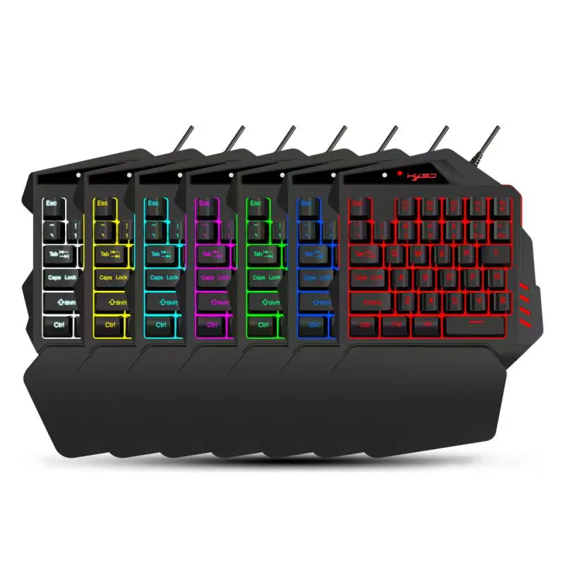 Built-in Converter Portable Stylish Versatile Responsive Convenient One-handed Gaming Keyboard Backlit Gaming Keyboard Keyboard