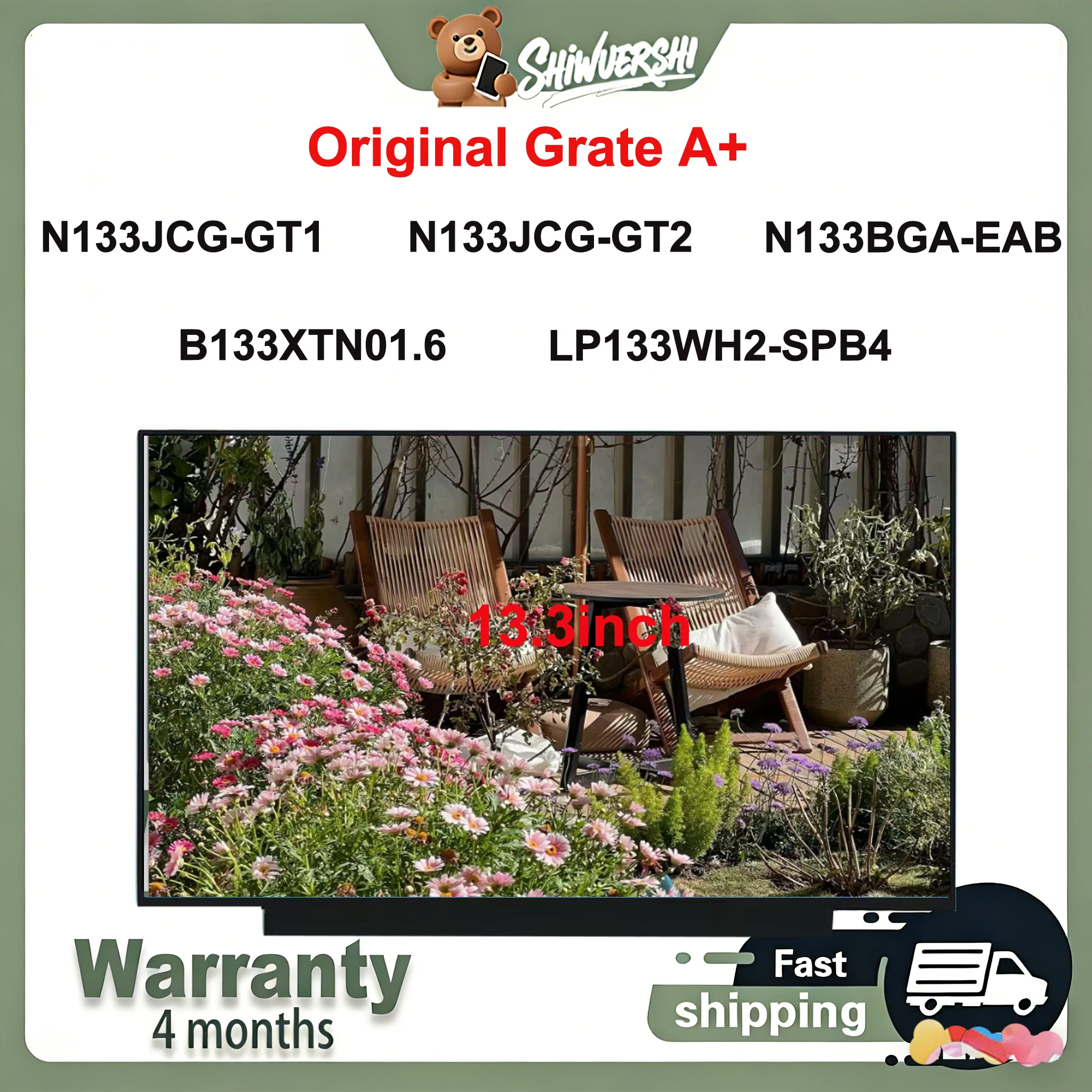 

Новый оригинальный тонкий ЖК-экран для ноутбука A+ 13,3 дюйма N133JCG GT1 N133JCG GT2 N133BGA-EAB B133XTN01.6 LP133WH2 SPB4