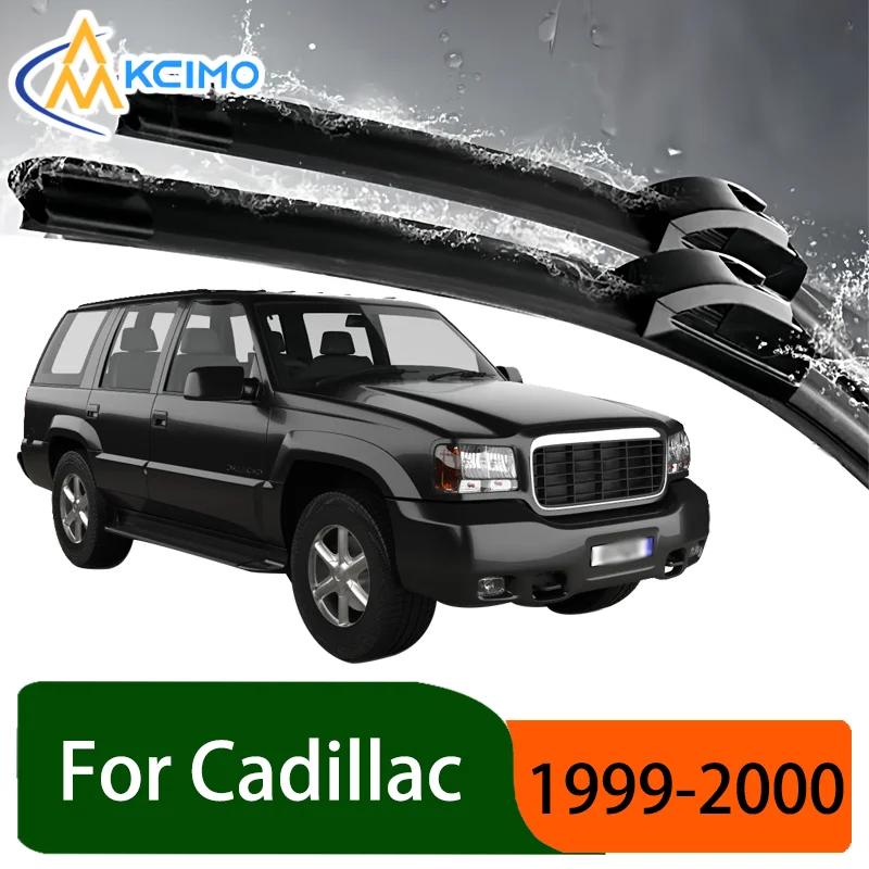 

Silent Black Front Wiper Blades Set for Cadillac Escalade 1999–2000 Premium Auto Windscreen Windshield Window Wiper Accessories