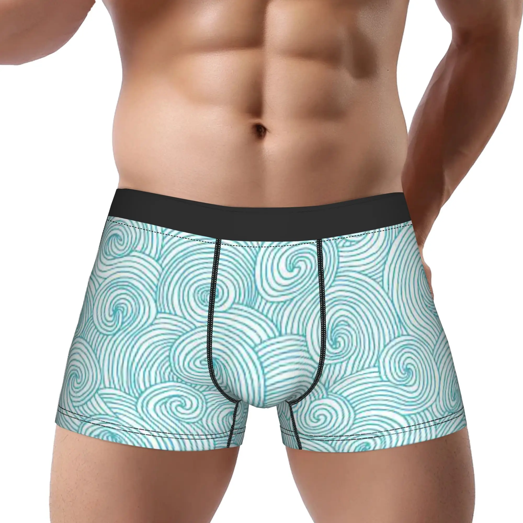 

Circular Lines (13) Contour Line Underpants Breathbale Panties Man Underwear Comfortable Shorts Boxer Briefs