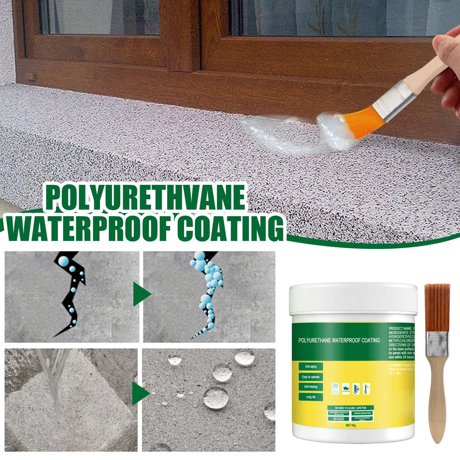 غراء شفاف مقاوم للماء بلاط أرضيات الجدار الخارجي الحمام المرحاض اختراق وكيل مقاوم للماء طلاء جدار مانع للتسرب #5