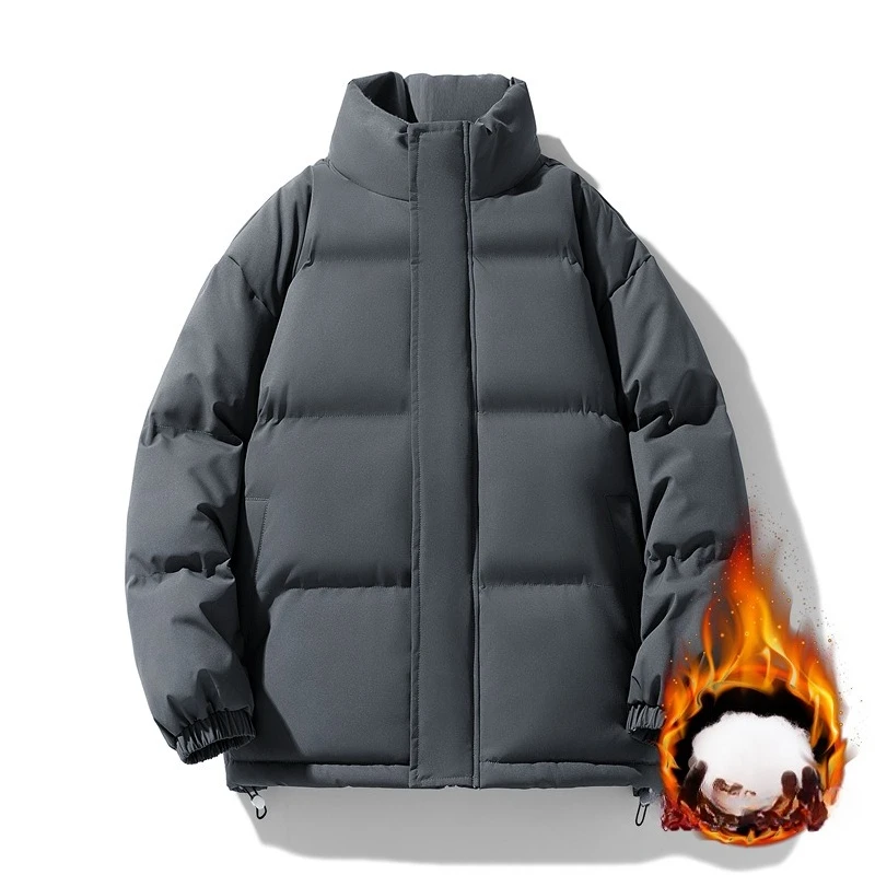 كبيرة الحجم الخبز الستر الشتاء زوجين الوقوف طوق في الهواء الطلق معطف مبطّن بالقطن الرجال النساء سميكة الدافئة بلون المعاطف العصرية #3