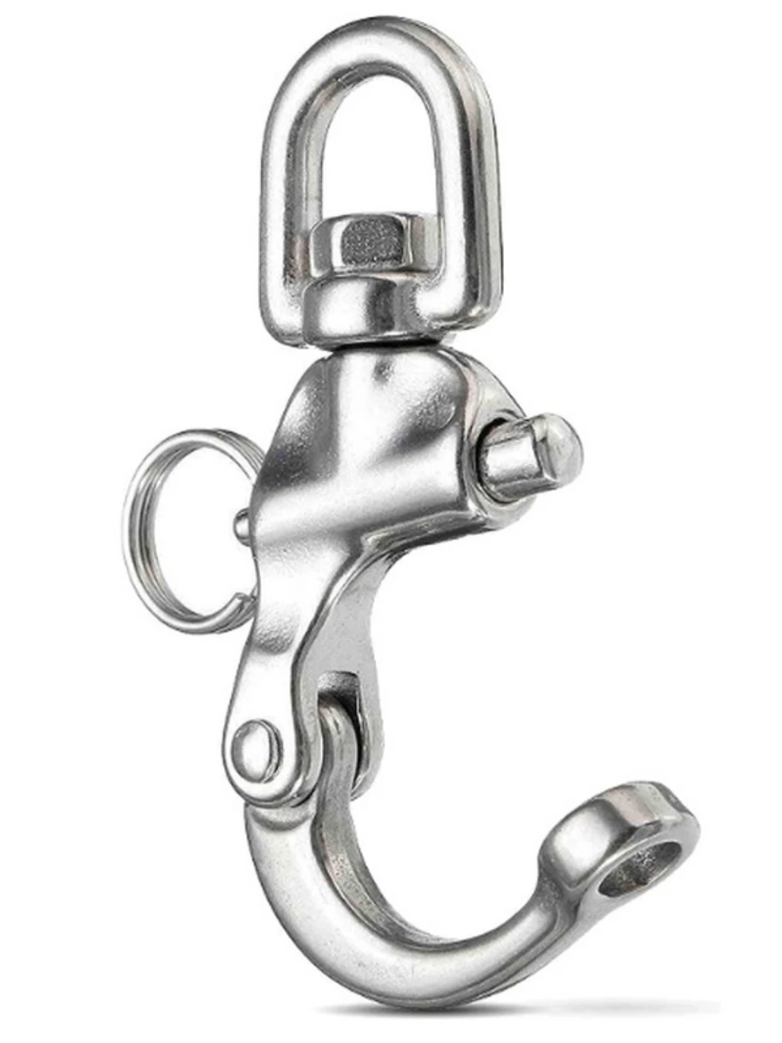 1pcs Stainless Steel Rotary Spring Hook Quick Release Boat Chain Eye Shackle Swivel Bracket Snap Hook Hardware Tool 70mm