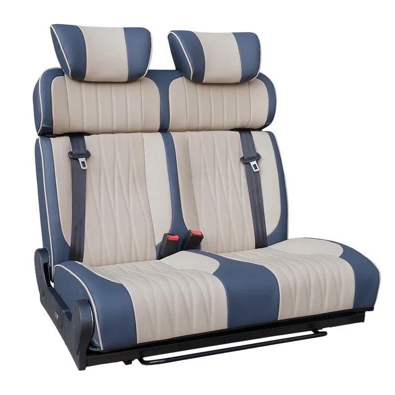 for RV Campervan Van Caravan Touring Custom Double-Person Folding Seats With Adjustable Backrest Ideal as Luxury Passenger Seats